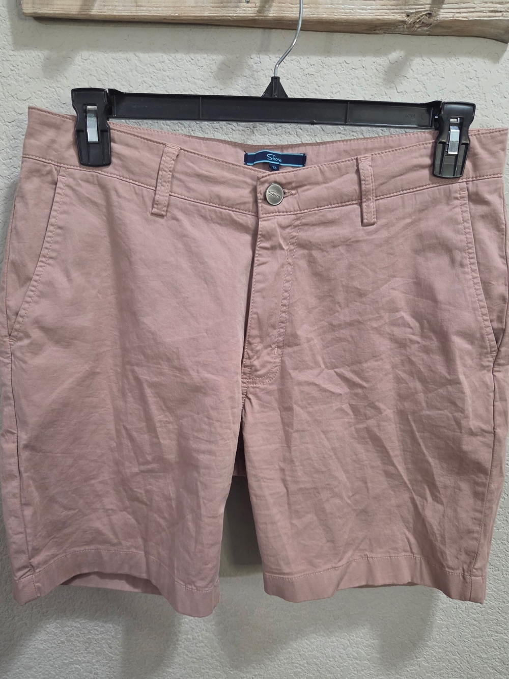St. John's Bay Men's Blush Pink Flat Front Stretch Shorts